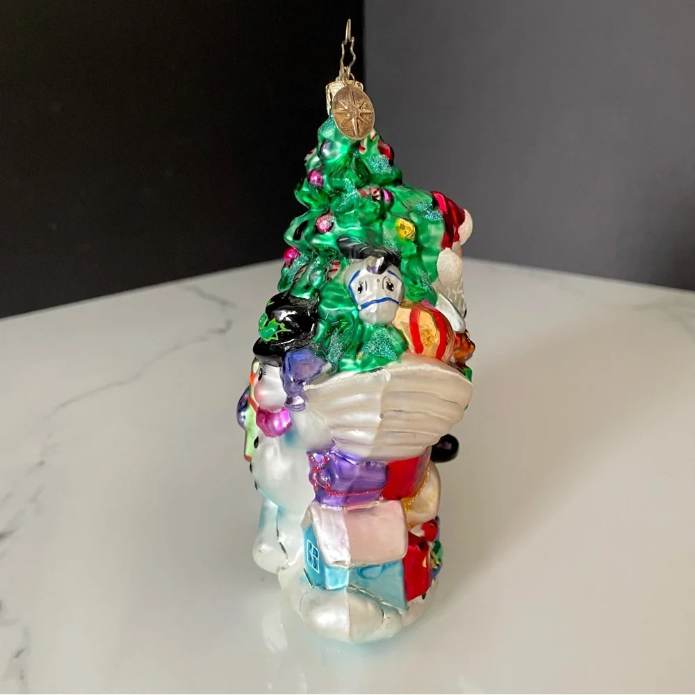 Santa & Snowman in Car Ornament by Christopher Radko